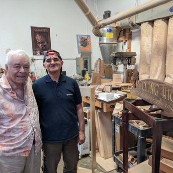 Master Woodcarver - My grandfather and Boris in Boris' workshop, with the headboard! - Carpenters Near Me - Anaheim, California Master Woodcarver - My grandfather and Boris in Boris' workshop, with the headboard! - Carpenters Near Me - Anaheim, California