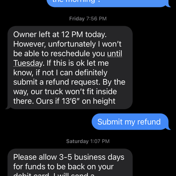 Famous Movers - Could not fulfill the contract but text me hours after original appointment. This is after he said he was " on the other line" - Movers Near Me - Huffman, Texas Famous Movers - Could not fulfill the contract but text me hours after original appointment. This is after he said he was " on the other line" - Movers Near Me - Huffman, Texas