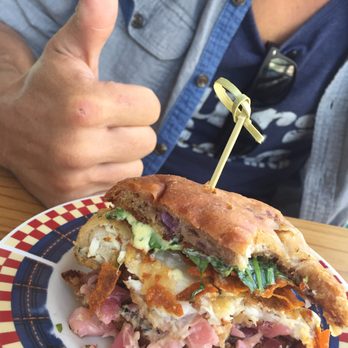 Odd Duck - Fried fish sandwich with sauerkraut baked into the bun!! So, so awesome!! - American Near Me - Austin, Texas