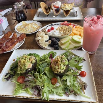 Madres Brunch - Gold Bowl, bacon, eggs, fruit salad, Madres Lemonade, and taco Tuesday flight. - Breakfast & Brunch Near Me - Bellflower, California Madres Brunch - Gold Bowl, bacon, eggs, fruit salad, Madres Lemonade, and taco Tuesday flight. - Breakfast & Brunch Near Me - Bellflower, California