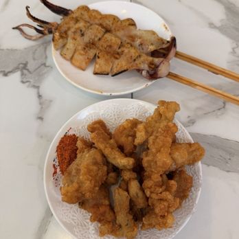 Fish With You - Spicy Crispy Fried Pork Grilled Giant Squid Skewer - Chinese Near Me - Ellicott City, Maryland