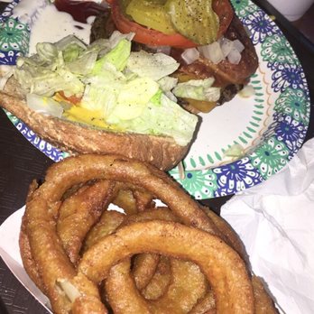 The Chuck Box - 1/3 bacon burger with onion rings - Burgers Near Me - Tempe, Arizona