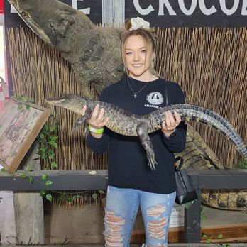 Colorado Gators Reptile Park - Holding a baby alligator, just one of the many critters you can have an encounter with at the Colorado Gators Reptile Park! - Zoos Near Me - Mosca, Colorado