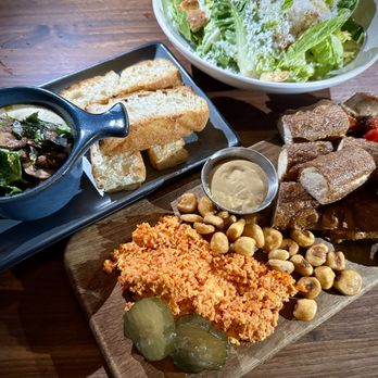 Postino Boulder - mushroom fondue, Caesar's salad, & Nick's board - Wine Bars Near Me - Boulder, Colorado Postino Boulder - mushroom fondue, Caesar's salad, & Nick's board - Wine Bars Near Me - Boulder, Colorado