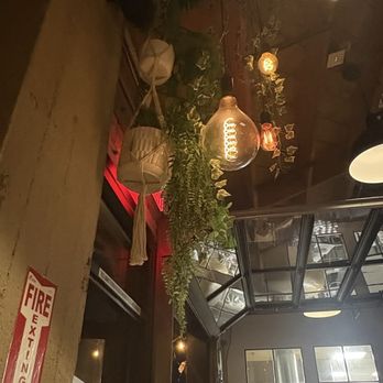 Garage Buona Forchetta - Cool lanterns over our table - Italian Near Me - Coronado, California