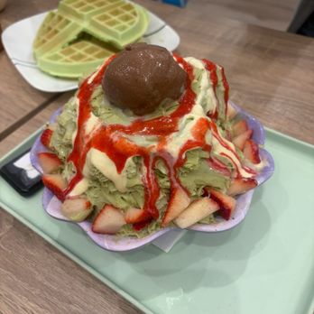 Ever After Tearoom & Eatery - strawberry matcha - Shaved Ice Near Me - Irvine, California Ever After Tearoom & Eatery - strawberry matcha - Shaved Ice Near Me - Irvine, California
