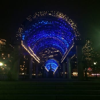Christopher Columbus Park - Christopher Columbus Waterfront Park at night. - Parks Near Me - Boston, Massachusetts