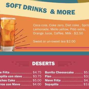 El 123 Tex-Mex - Drinks and desserts - Tex-Mex Near Me - Bristol, Virginia El 123 Tex-Mex - Drinks and desserts - Tex-Mex Near Me - Bristol, Virginia