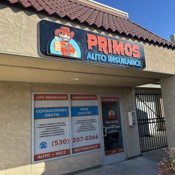 Primos Auto Insurance - Sign - Home & Rental Insurance Near Me - Woodland, California Primos Auto Insurance - Sign - Home & Rental Insurance Near Me - Woodland, California