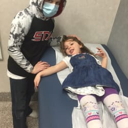 Cue Diane MD - Goofing around while we wait for the doctor.