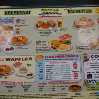 Waffle House - Northgate Dr - Breakfast menu 1 of 2 - Breakfast & Brunch Near Me - Irving, Texas