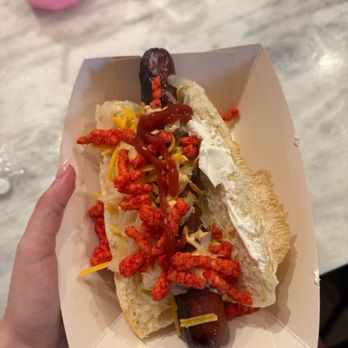 Daddy’s Dogs - I added hot cheetos for extra crunch. - Hot Dogs Near Me - Nashville, Tennessee Daddy’s Dogs - I added hot cheetos for extra crunch. - Hot Dogs Near Me - Nashville, Tennessee