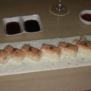 Miku - Sample of their fusion cooking where they sear the sushi instead of rolling it - Japanese Near Me - Vancouver, British Columbia