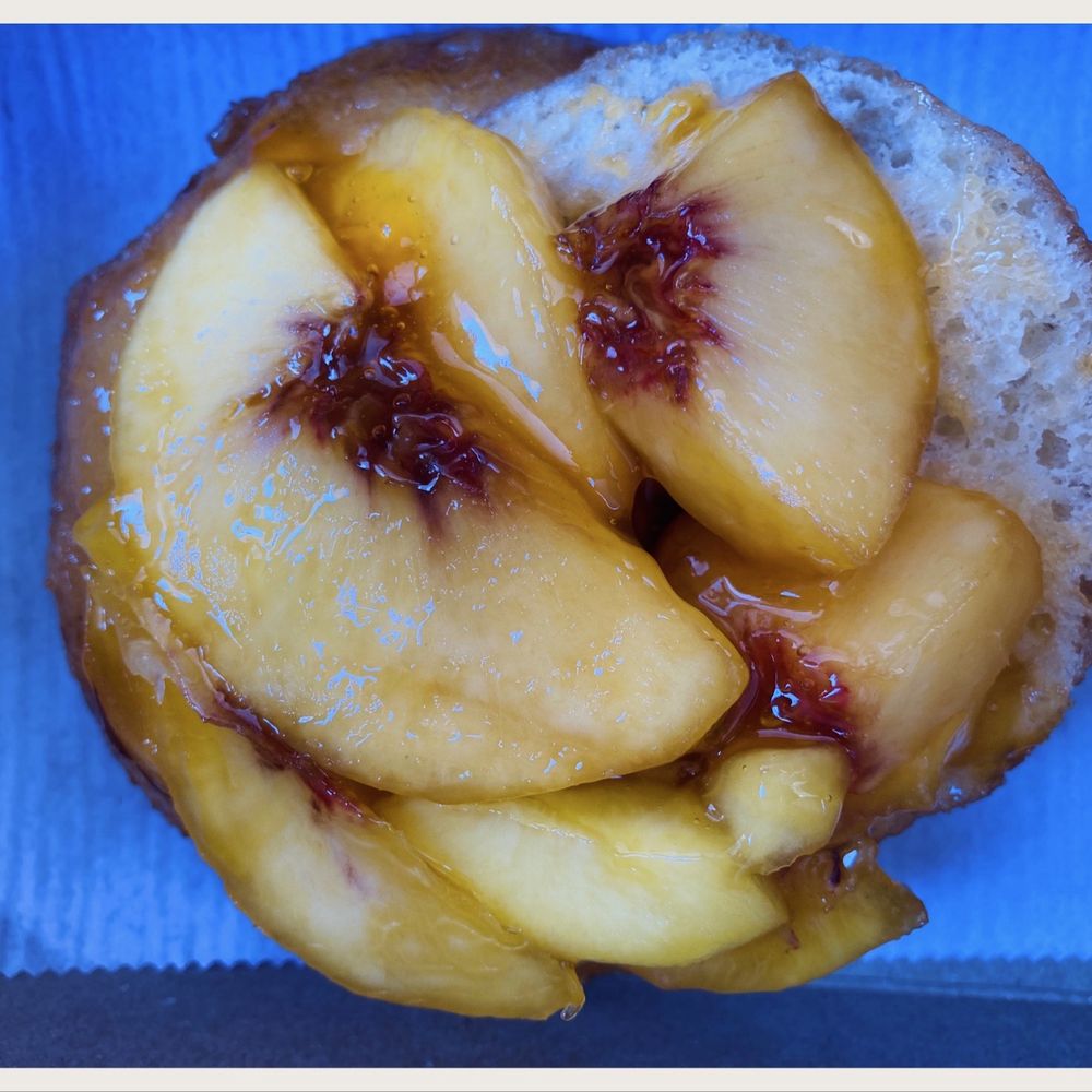 The Donut Man - Glendora - Fresh peach Donut.....Mmmm. - Donuts Near Me - Glendora, California The Donut Man - Glendora - Fresh peach Donut.....Mmmm. - Donuts Near Me - Glendora, California