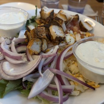 E.G. Nick's Grill & Tavern - Blackened Chicken Salad with blue cheese dressing - Greek Near Me - Lapeer, Michigan E.G. Nick's Grill & Tavern - Blackened Chicken Salad with blue cheese dressing - Greek Near Me - Lapeer, Michigan