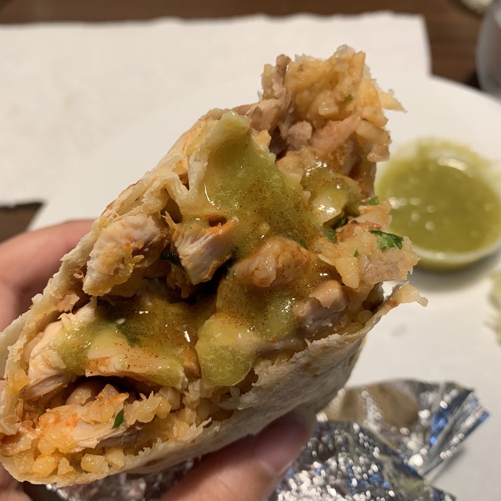 Tacos Listos - Chicken burrito with salsa verde, so delicious - Mexican Near Me - Los Angeles, California Tacos Listos - Chicken burrito with salsa verde, so delicious - Mexican Near Me - Los Angeles, California