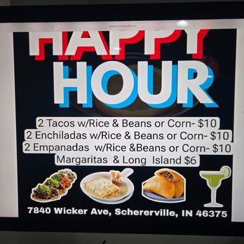 Mi Sueño Upscale Mexican Cuisine & Cocktails - This is the picture of the happy hour that we went to enjoy but this they don't have anymore, but it is on their website - Mexican Near Me - Schererville, Indiana Mi Sueño Upscale Mexican Cuisine & Cocktails - This is the picture of the happy hour that we went to enjoy but this they don't have anymore, but it is on their website - Mexican Near Me - Schererville, Indiana