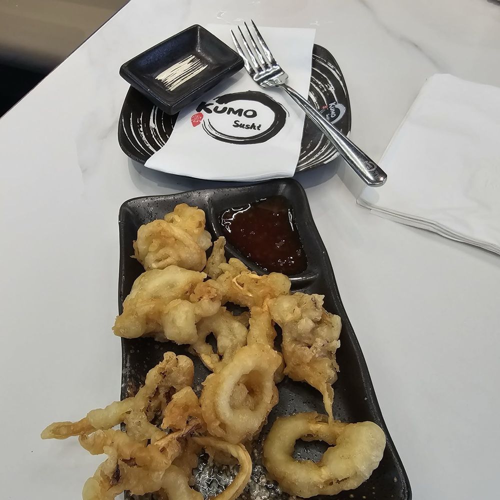 Kumo Sushi - A9. Crispy Calamari (more like chewy) - Sushi Bars Near Me - Peachtree Corners, Georgia Kumo Sushi - A9. Crispy Calamari (more like chewy) - Sushi Bars Near Me - Peachtree Corners, Georgia