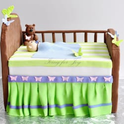 Icing For Joy - Custom baby crib cake perfect for baby shower