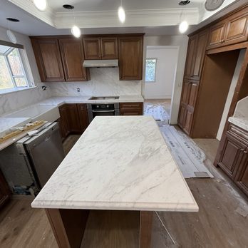 Tristan James Design & Remodel - Marble Island with "OGEE Straight profiled edge" - General Contractors Near Me - Westminster, California Tristan James Design & Remodel - Marble Island with "OGEE Straight profiled edge" - General Contractors Near Me - Westminster, California