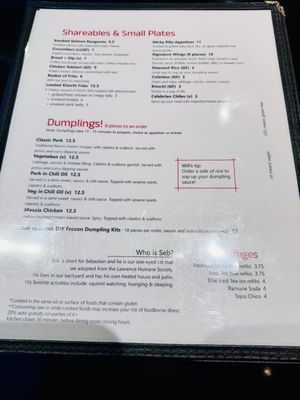 Menu photo 1 Lucky Seb’s Lawrence, KS