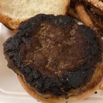 Monkeypod Kitchen - Hockey puck burger up close - New American Near Me - Lahaina, Hawaii
