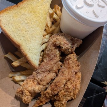Fat Boy Burgers - Kids chicken tenders, comes with fries and Texas toast, and gravy for the chicken - Chicken Wings Near Me - Johnson City, Texas