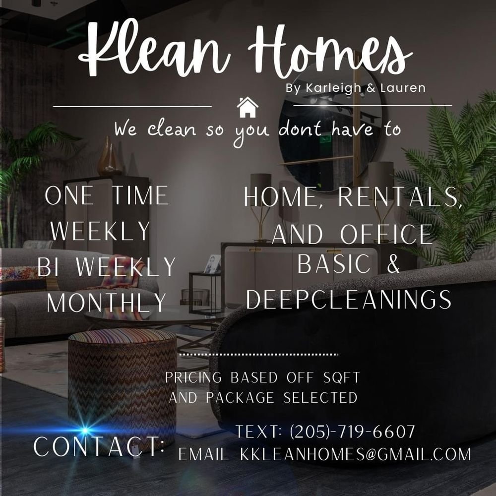 KLEAN HOMES Jemison, Alabama Home Cleaning Phone Number Yelp