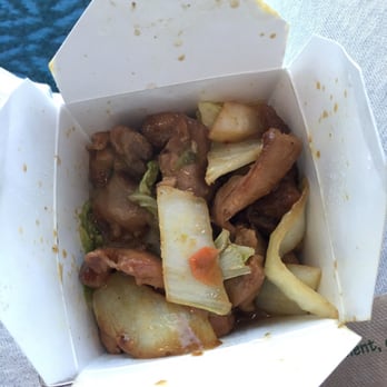 Rice Tales - Chicken dark meat rice bowl with house sauce (coconut curry, not spicy), $9.45+tax - Fast Food Near Me - Richmond, British Columbia