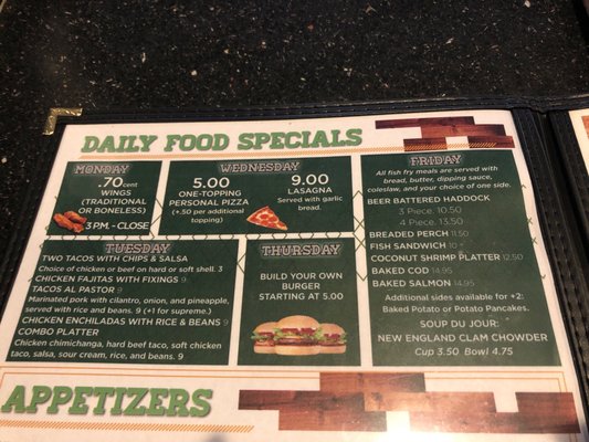 Menu photo 7 Cleveland Pub & Grill New Berlin, WI