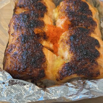 Fat Fish Sushi - Lion King Roll - salmon was overcooked (July 2026) - Sushi Bars Near Me - Pleasanton, California Fat Fish Sushi - Lion King Roll - salmon was overcooked (July 2026) - Sushi Bars Near Me - Pleasanton, California