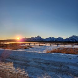 BrushBuck Wildlife Tours - Sunset over the Grand Tetons