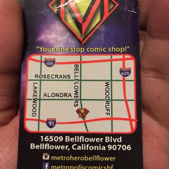 Metropolis Comics - This is their business card. Michael was very clear on how monthly pulls work. Very simple very straightforward. - Comic Books Near Me - Bellflower, California Metropolis Comics - This is their business card. Michael was very clear on how monthly pulls work. Very simple very straightforward. - Comic Books Near Me - Bellflower, California
