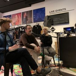 Rough Trade - Randall Poster (middle) and Thurston Moore (right) promoting "For the Birds: The Birdsong Project" 12.9.2022