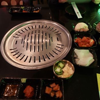 Gogiville - Setup with Banchan sides - Barbeque Near Me - Centreville, Virginia