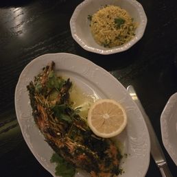 NEW CALEDONIAN PRAWNS grilled head-on prawns cilantro & toasted garlic vinaigrette finished with lemon NEW CALEDONIAN PRAWNS grilled head-on prawns cilantro & toasted garlic vinaigrette finished with lemon