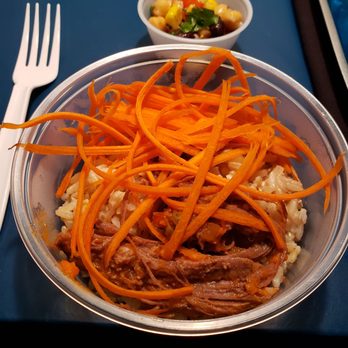 Island Fresh - shredded beef/carrots/brown rice I added my sample of chickpea salad and topped it with Trader Joe's cilantro dressing - Food Delivery Services Near Me - Jacksonville, Florida Island Fresh - shredded beef/carrots/brown rice I added my sample of chickpea salad and topped it with Trader Joe's cilantro dressing - Food Delivery Services Near Me - Jacksonville, Florida