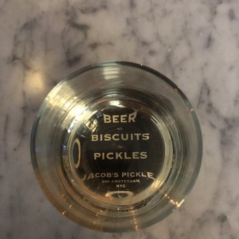 Jacob's Pickles - Coaster and my Pino - Comfort Food Near Me - New York, New York Jacob's Pickles - Coaster and my Pino - Comfort Food Near Me - New York, New York