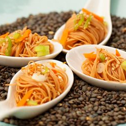 Farm To Feast - Thai Noodles on Chinese Spoons