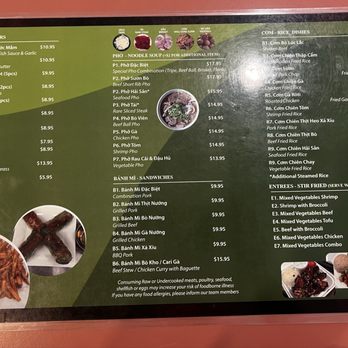 Pho Sandhill - Menu as of September 2026 - Vietnamese Near Me - Las Vegas, Nevada