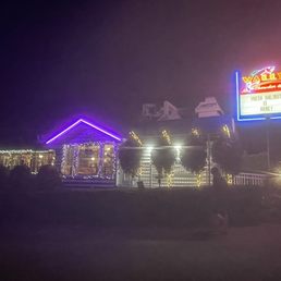 Exterior outside entrance of Wally's Chowder House & Broiler - nighttime view - Des Moines, Washington Exterior outside entrance of Wally's Chowder House & Broiler - nighttime view - Des Moines, Washington