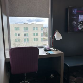 Aloft by Marriott Austin Airport - The desk. The room has two windows and very bright and the blinds are enough shades. - Hotels Near Me - Austin, Texas Aloft by Marriott Austin Airport - The desk. The room has two windows and very bright and the blinds are enough shades. - Hotels Near Me - Austin, Texas