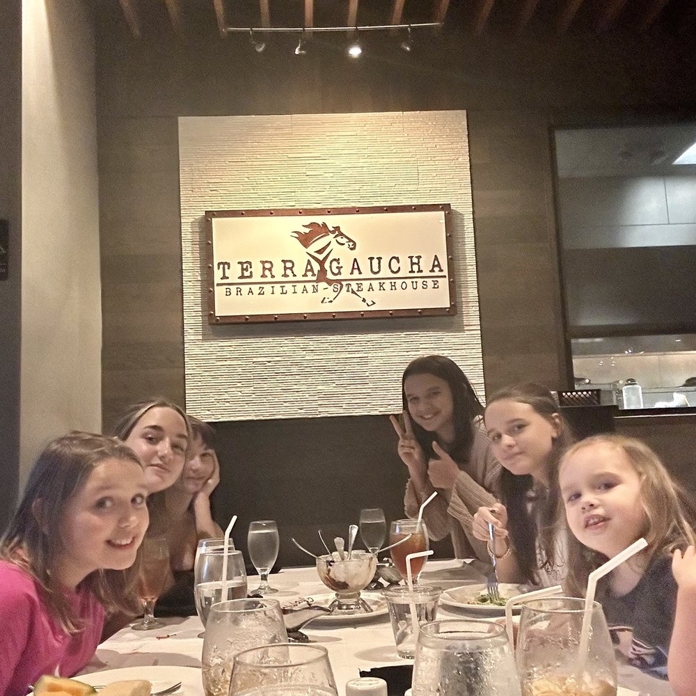 Terra Gaucha - Reservation table for our family of 8. We went straight to our seats upon arrival. - Brazilian Near Me - Tampa, Florida Terra Gaucha - Reservation table for our family of 8. We went straight to our seats upon arrival. - Brazilian Near Me - Tampa, Florida
