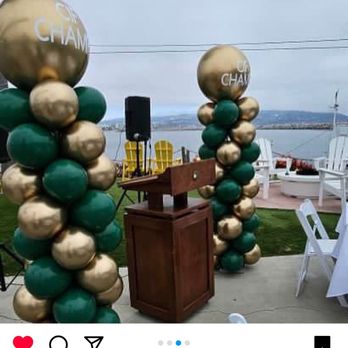 Balloons By Us - Backdrop is the Redondo Beach Harbor - Balloon Services Near Me