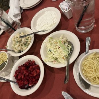 Bavarian Inn Restaurant - Your appetizers are chicken noodle soup, relish, coleslaw, chicken, salad, and cottage cheese, a lot of food - German Near Me - Frankenmuth, Michigan Bavarian Inn Restaurant - Your appetizers are chicken noodle soup, relish, coleslaw, chicken, salad, and cottage cheese, a lot of food - German Near Me - Frankenmuth, Michigan