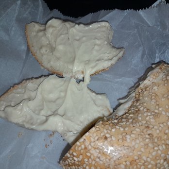 Bagel Cafe - Vanilla Walnut Raisin Bagel - Where's the walnut and raisin? - Bagels Near Me - Herndon, Virginia