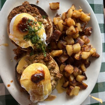 Jailhouse Cafe - Eggs Benedict Mexicana - Breakfast & Brunch Near Me - Moab, Utah