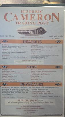 Menu photo 1 Cameron Trading Post Cameron, AZ Menu photo 1 Cameron Trading Post Cameron, AZ