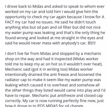 Midas - False information - Auto Repair Near Me - Corona, California
