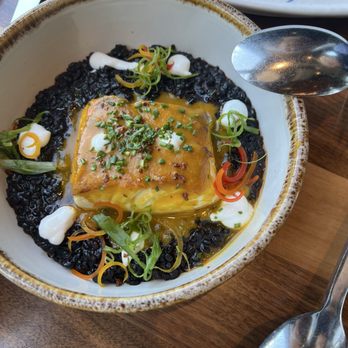 La Mar - Halibut with forbidden rice - Peruvian Near Me - Bellevue, Washington